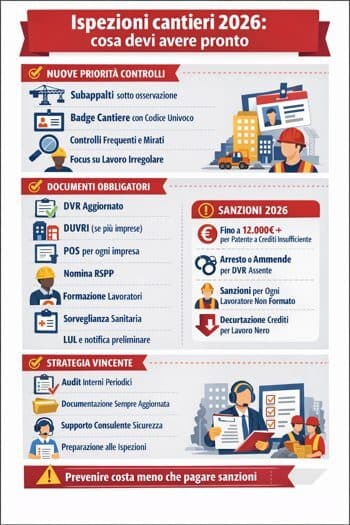 infografica ispezione cantieri dall'ispettorato