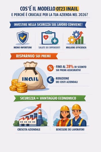 infografica modello 0t23 inail