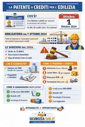 infografica patente a crediti nei cantieri
