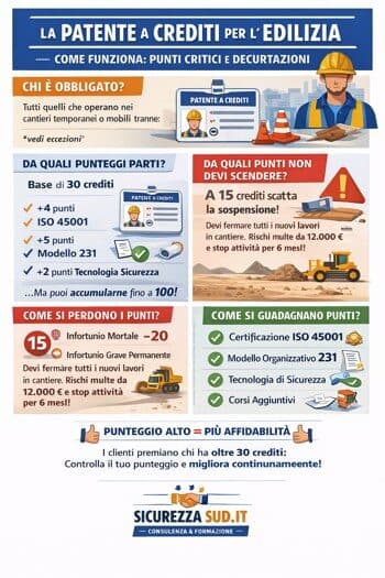 Infografica patente a crediti per edilizia