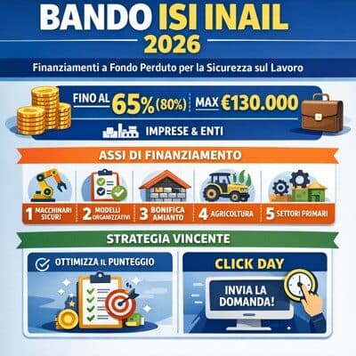 infografica sul bando isi inail per finanziamento